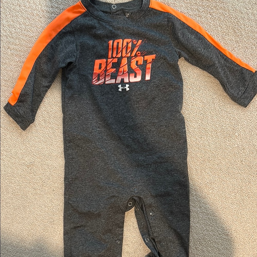 Under Armour Orange One Piece Footies